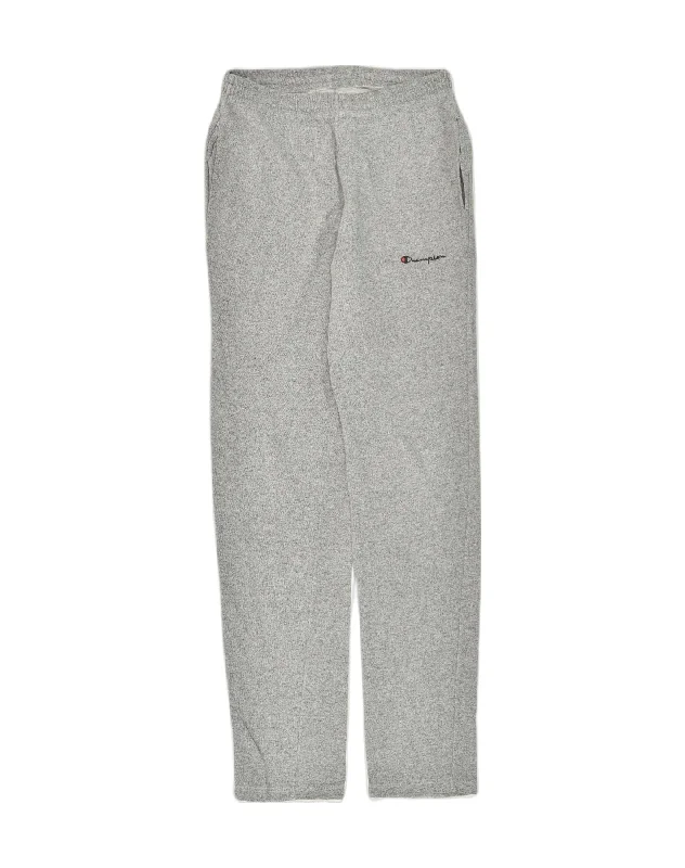 CHAMPION Womens Tracksuit Trousers UK 12 Medium Grey Cotton